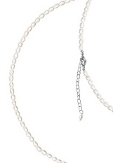 gorgeous itsy-bitsy adjustable white pearl baby necklace